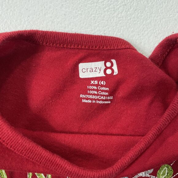 Lot of 2 Girl Size 4/5 Halloween Ghost Tee & Holiday Christmas Top T Shirt - Picture 5 of 7